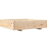 VidaXL Plantenbak 110x110x26,5 cm massief grenenhout