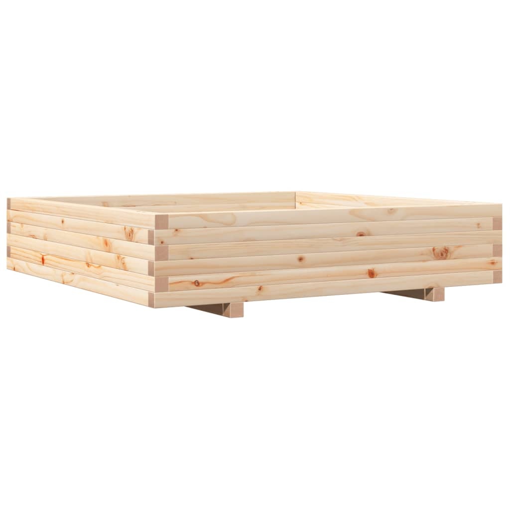 VidaXL Plantenbak 110x110x26,5 cm massief grenenhout