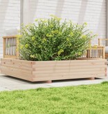 VidaXL Plantenbak 110x110x26,5 cm massief grenenhout
