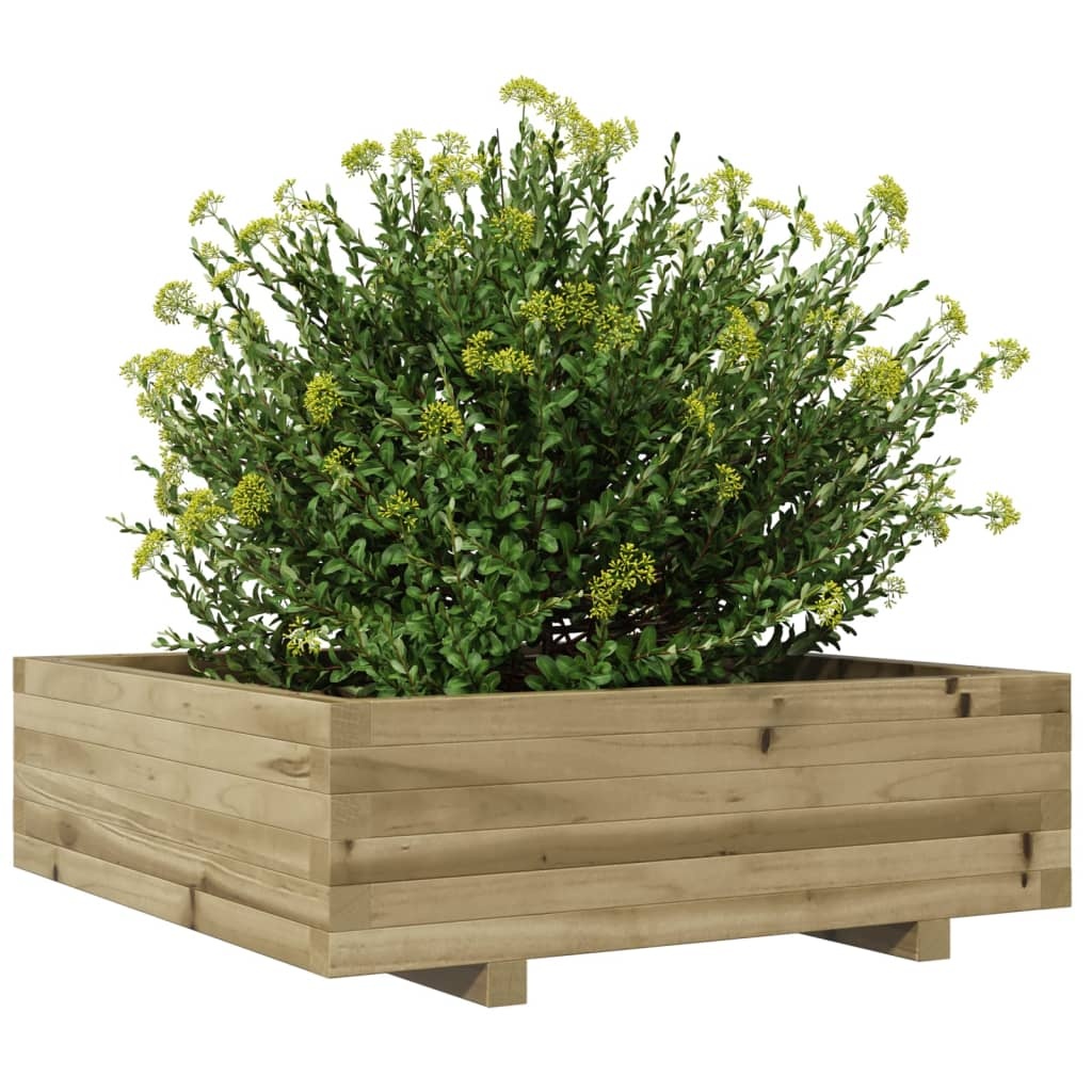 VidaXL Plantenbak 80x80x26,5 cm geïmpregneerd grenenhout