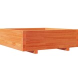 VidaXL Plantenbak 80x80x26,5 cm massief grenenhout wasbruin