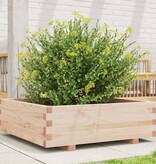VidaXL Plantenbak 80x80x26,5 cm massief grenenhout