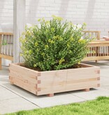 VidaXL Plantenbak 80x80x26,5 cm massief grenenhout