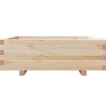 VidaXL Plantenbak 80x80x26,5 cm massief grenenhout