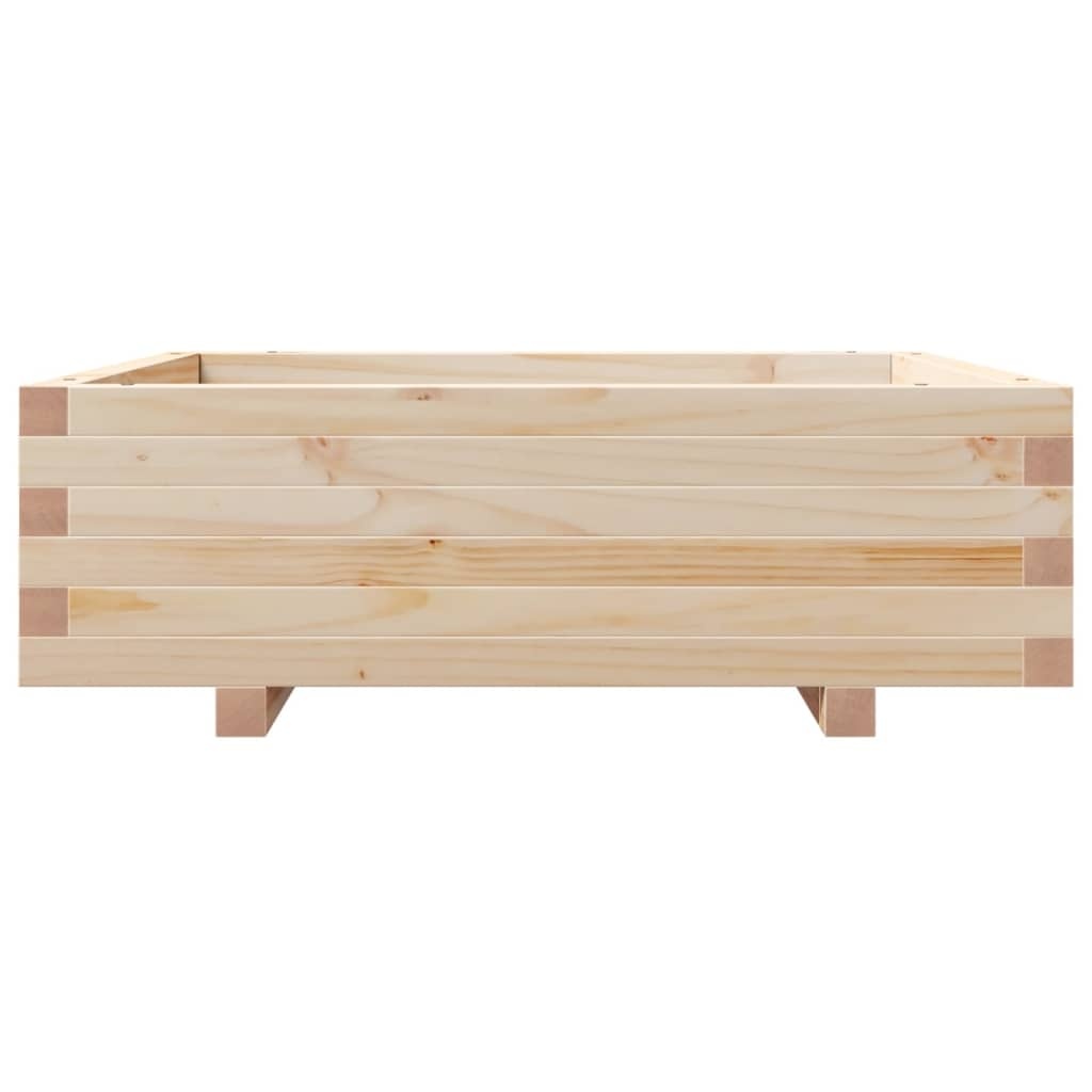 VidaXL Plantenbak 80x80x26,5 cm massief grenenhout