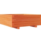 VidaXL Plantenbak 70x70x26,5 cm massief grenenhout wasbruin