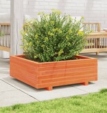 VidaXL Plantenbak 70x70x26,5 cm massief grenenhout wasbruin