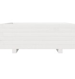VidaXL Plantenbak 70x70x26,5 cm massief grenenhout wit