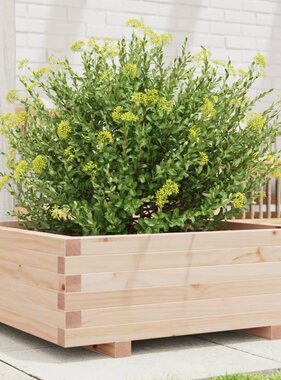 VidaXL Plantenbak 70x70x26,5 cm massief grenenhout