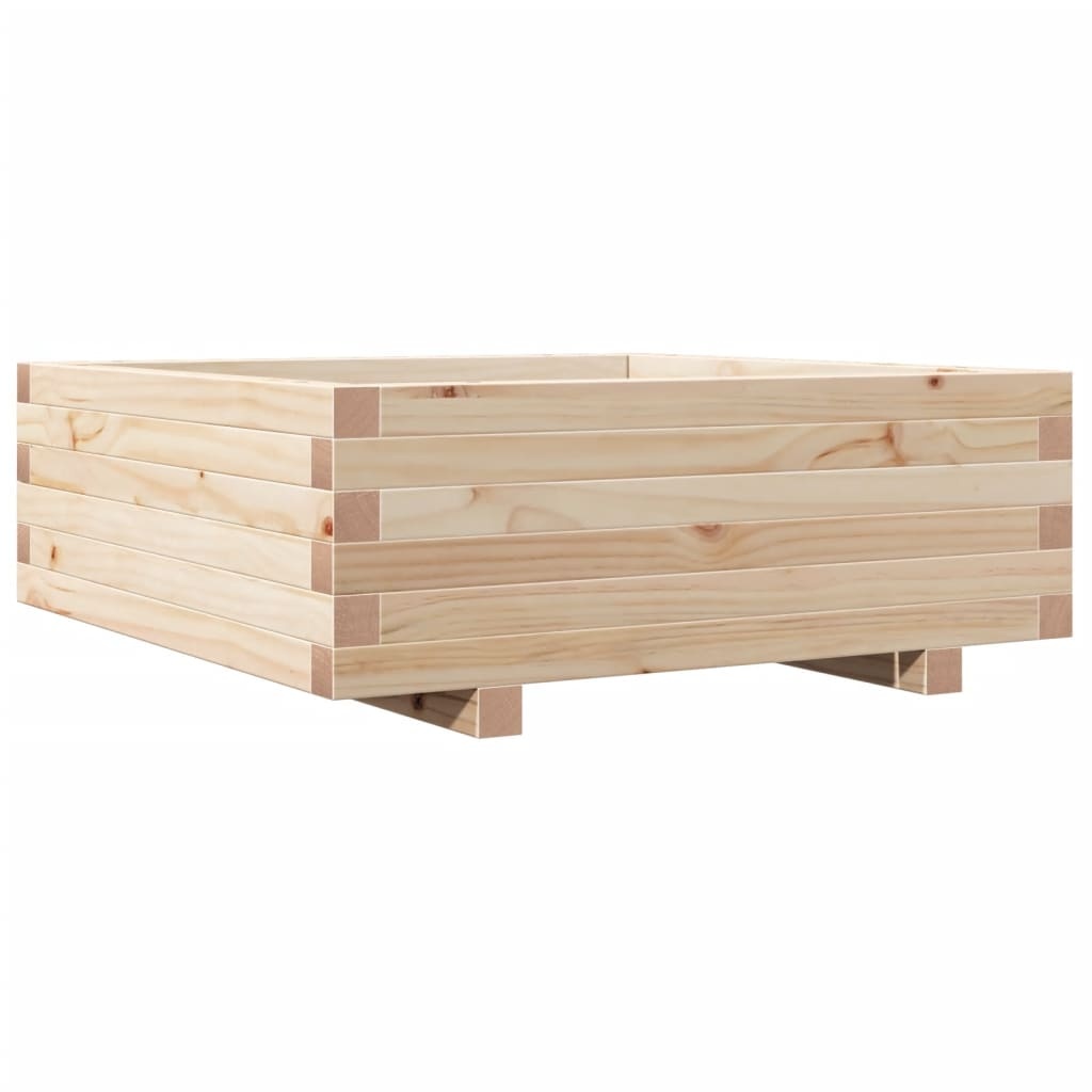 VidaXL Plantenbak 70x70x26,5 cm massief grenenhout