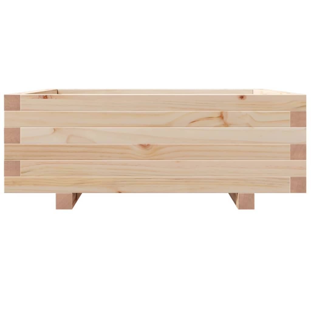 VidaXL Plantenbak 70x70x26,5 cm massief grenenhout