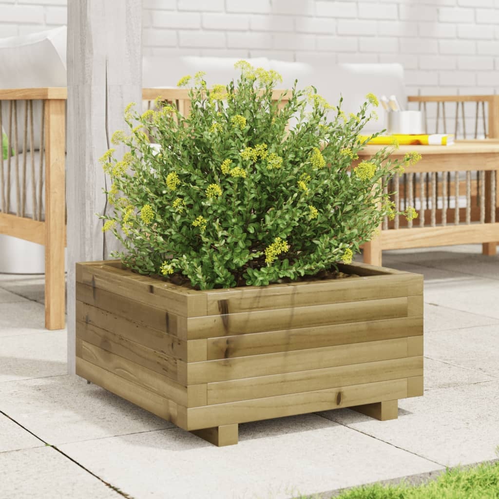 VidaXL Plantenbak 50x50x26,5 cm geïmpregneerd grenenhout