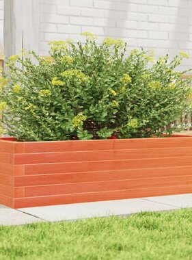 VidaXL Plantenbak 90x40x23 cm massief grenenhout wasbruin