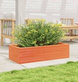 VidaXL Plantenbak 90x40x23 cm massief grenenhout wasbruin