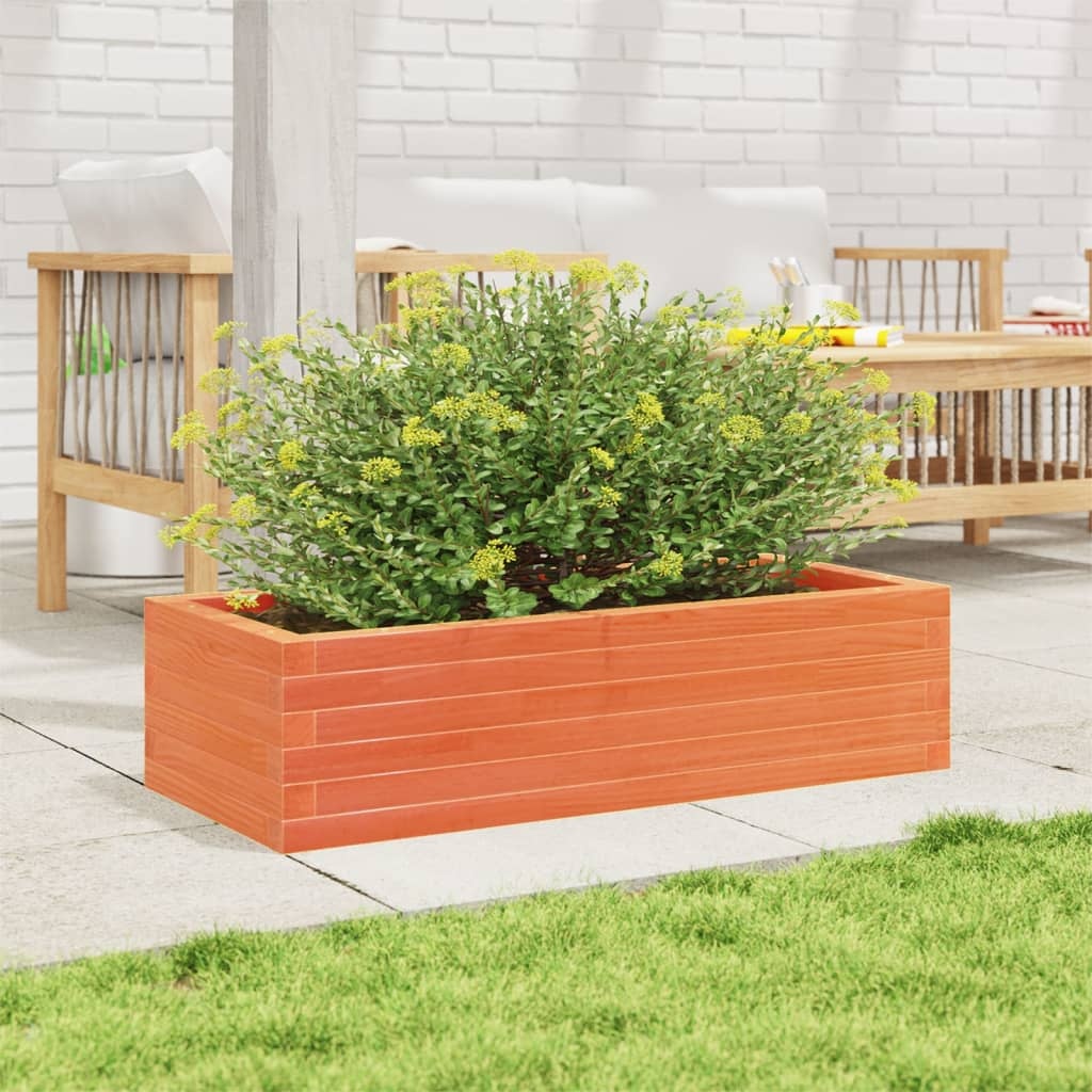 VidaXL Plantenbak 90x40x23 cm massief grenenhout wasbruin