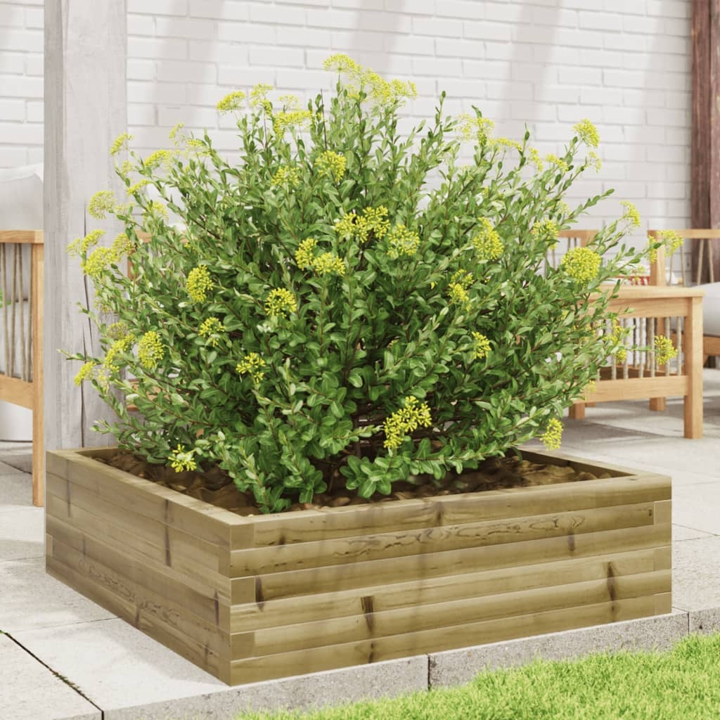 VidaXL Plantenbak 80x80x23 cm geïmpregneerd grenenhout