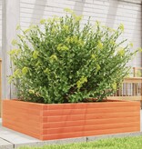 VidaXL Plantenbak 80x80x23 cm massief grenenhout wasbruin