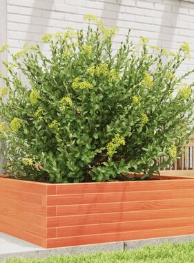 VidaXL Plantenbak 80x80x23 cm massief grenenhout wasbruin