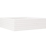 VidaXL Plantenbak 80x80x23 cm massief grenenhout wit