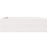 VidaXL Plantenbak 80x80x23 cm massief grenenhout wit
