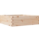 VidaXL Plantenbak 80x80x23 cm massief grenenhout