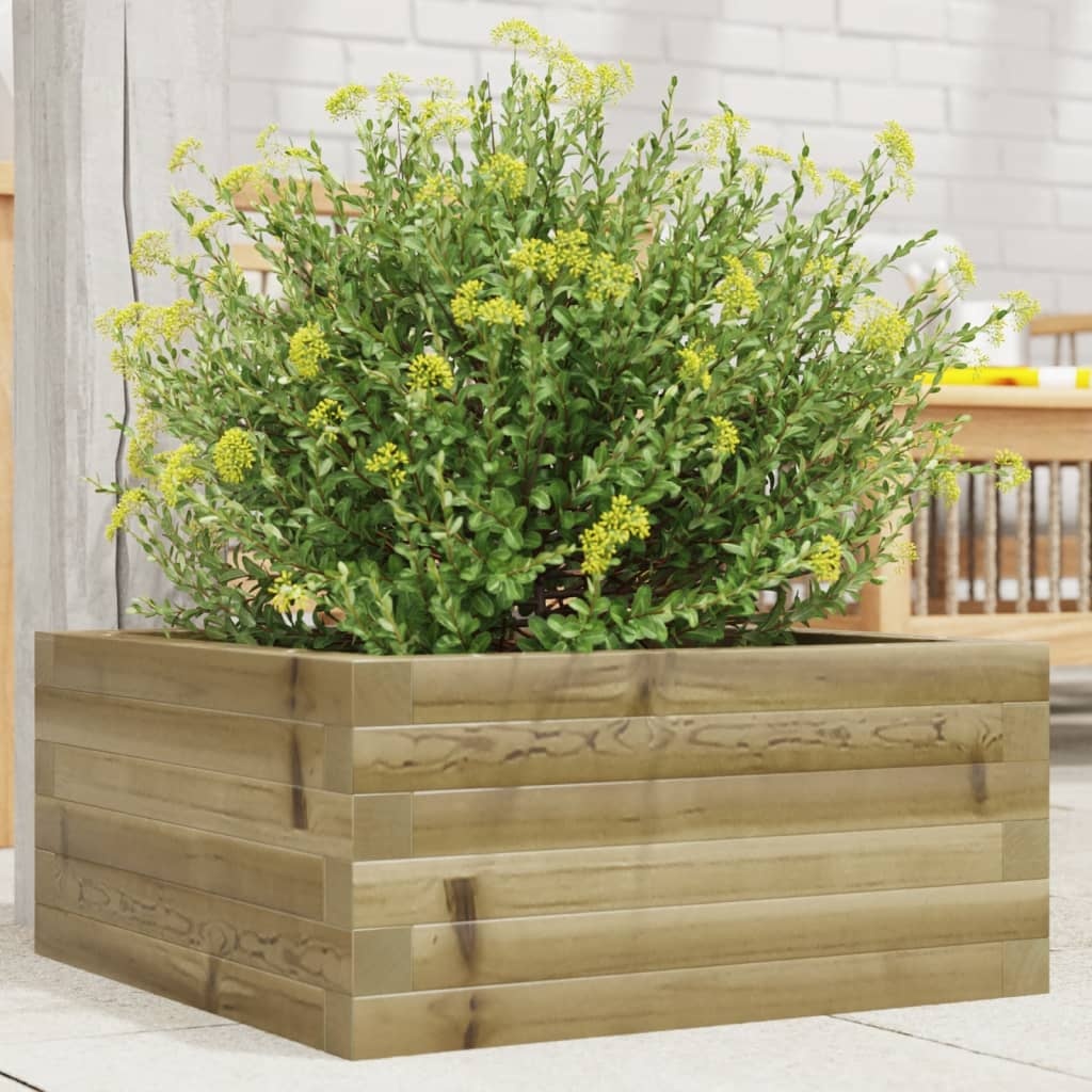 VidaXL Plantenbak 50x50x23 cm geïmpregneerd grenenhout