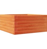 VidaXL Plantenbak 50x50x23 cm massief grenenhout wasbruin