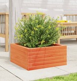 VidaXL Plantenbak 50x50x23 cm massief grenenhout wasbruin