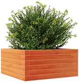 VidaXL Plantenbak 50x50x23 cm massief grenenhout wasbruin