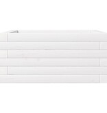 VidaXL Plantenbak 50x50x23 cm massief grenenhout wit