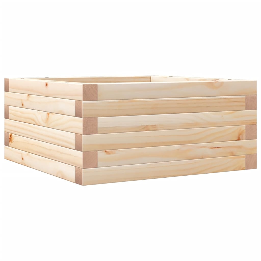 VidaXL Plantenbak 50x50x23 cm massief grenenhout