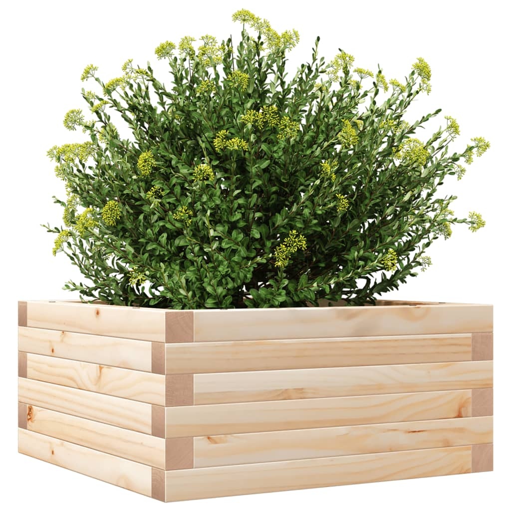 VidaXL Plantenbak 50x50x23 cm massief grenenhout