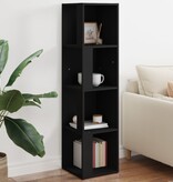 VidaXL Hoekkast 33x33x132 cm bewerkt hout zwart