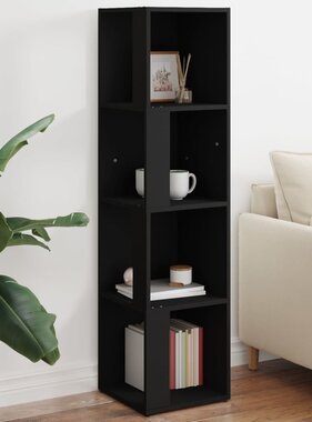 VidaXL Hoekkast 33x33x132 cm bewerkt hout zwart