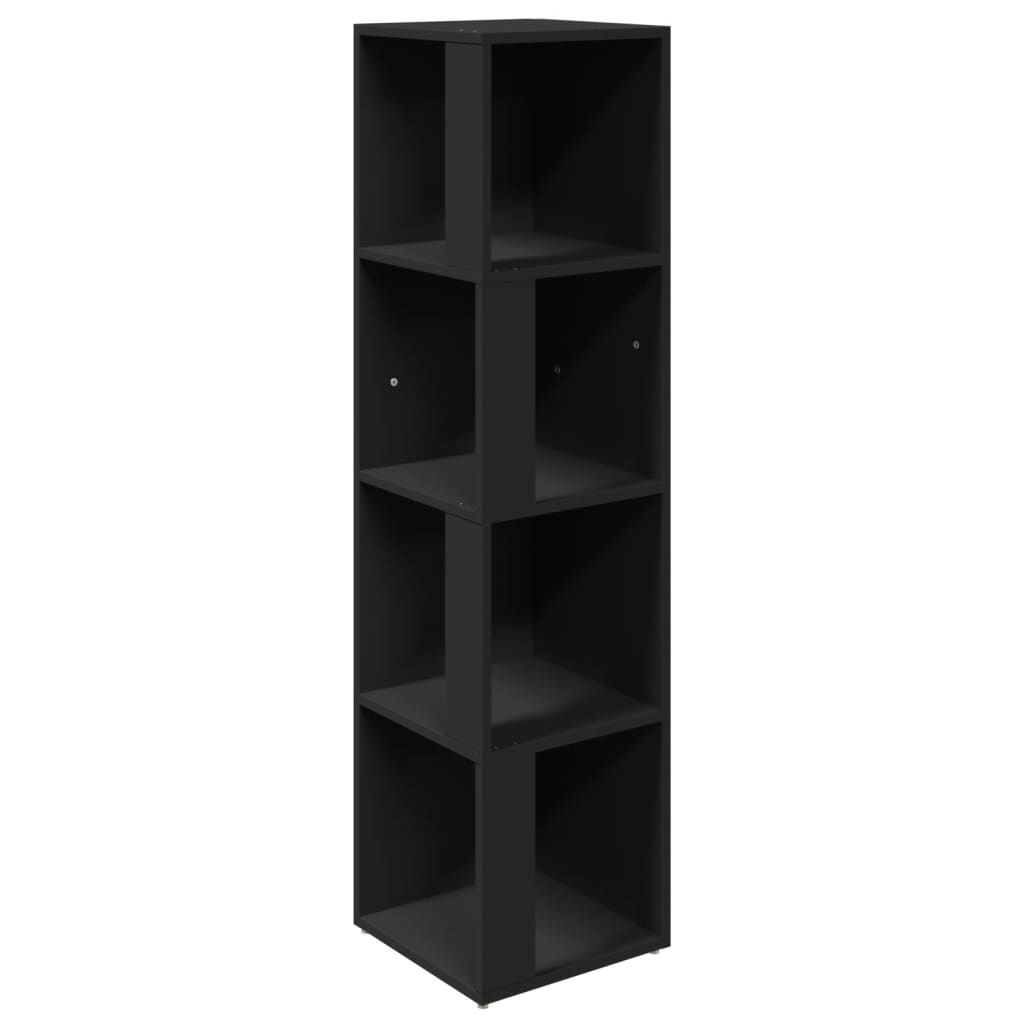 VidaXL Hoekkast 33x33x132 cm bewerkt hout zwart