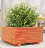 VidaXL Plantenbak 50x50x26,5 cm massief grenenhout wasbruin