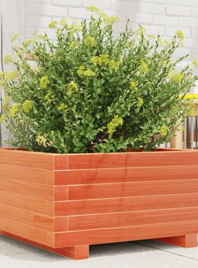 VidaXL Plantenbak 50x50x26,5 cm massief grenenhout wasbruin