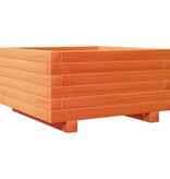 VidaXL Plantenbak 50x50x26,5 cm massief grenenhout wasbruin