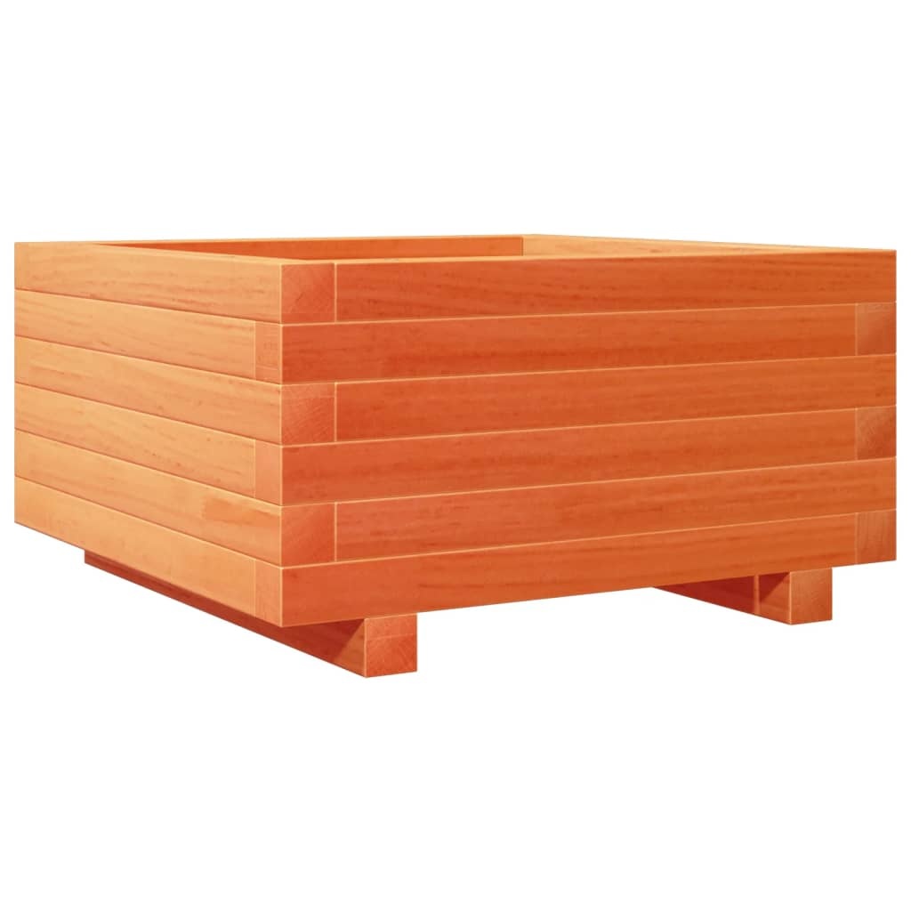 VidaXL Plantenbak 50x50x26,5 cm massief grenenhout wasbruin