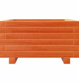 VidaXL Plantenbak 50x50x26,5 cm massief grenenhout wasbruin