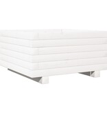 VidaXL Plantenbak 50x50x26,5 cm massief grenenhout wit
