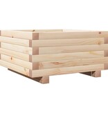 VidaXL Plantenbak 50x50x26,5 cm massief grenenhout