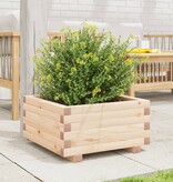 VidaXL Plantenbak 50x50x26,5 cm massief grenenhout