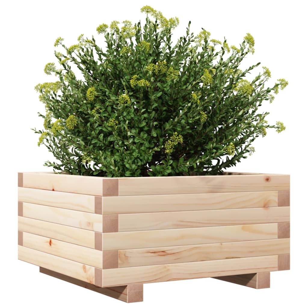 VidaXL Plantenbak 50x50x26,5 cm massief grenenhout