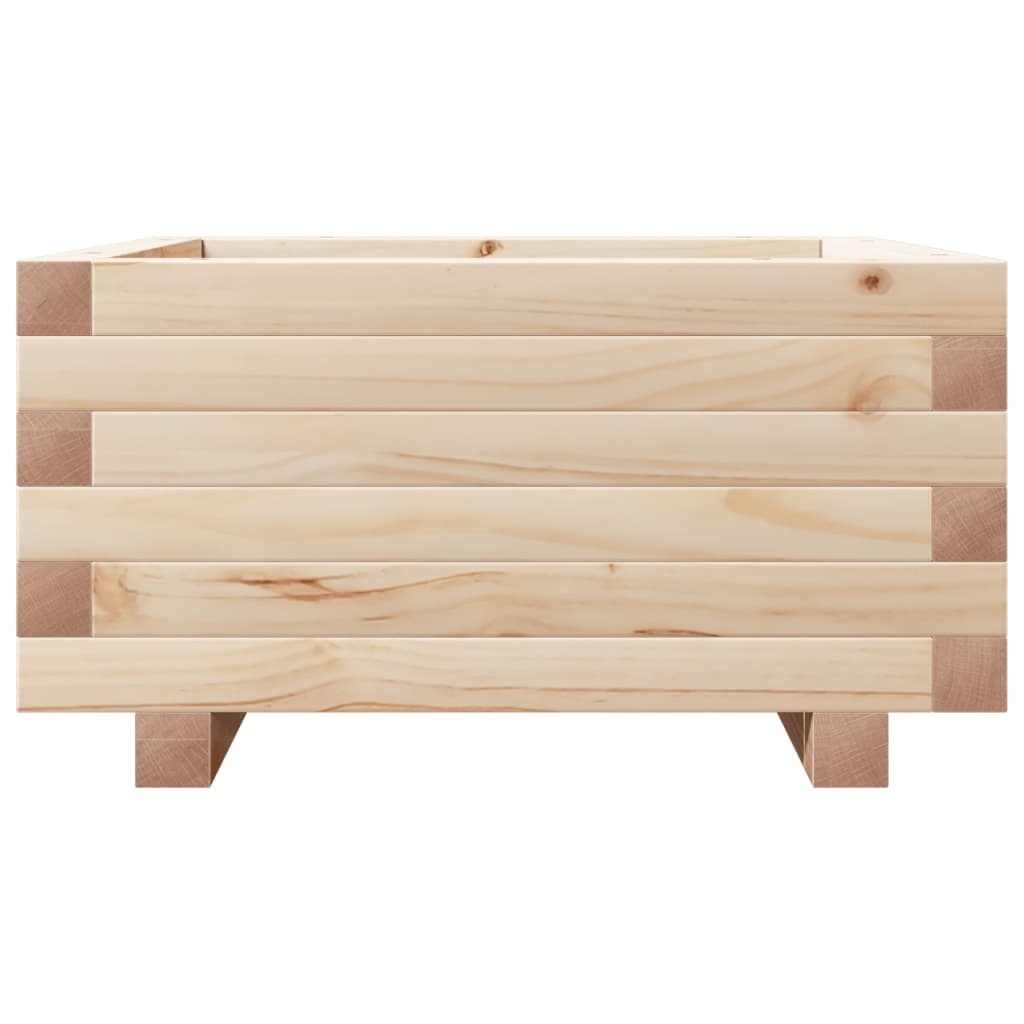 VidaXL Plantenbak 50x50x26,5 cm massief grenenhout