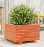 VidaXL Plantenbak 40x40x26,5 cm massief grenenhout wasbruin