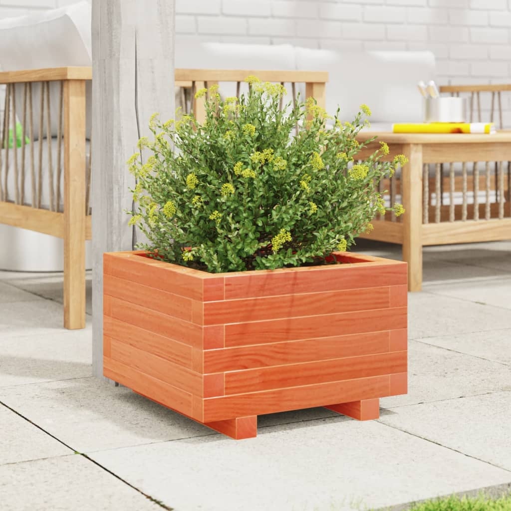 VidaXL Plantenbak 40x40x26,5 cm massief grenenhout wasbruin