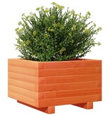 VidaXL Plantenbak 40x40x26,5 cm massief grenenhout wasbruin