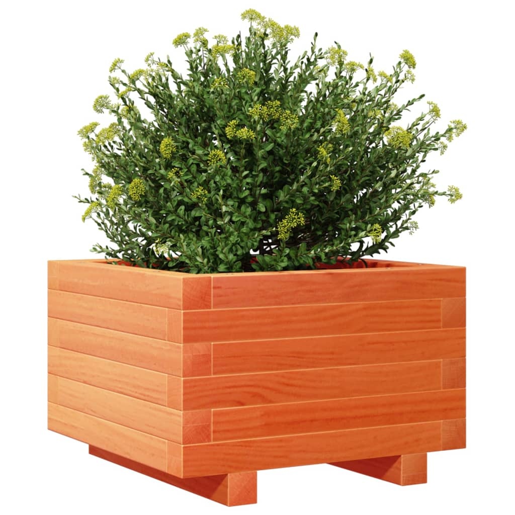 VidaXL Plantenbak 40x40x26,5 cm massief grenenhout wasbruin