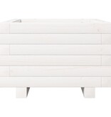 VidaXL Plantenbak 40x40x26,5 cm massief grenenhout wit